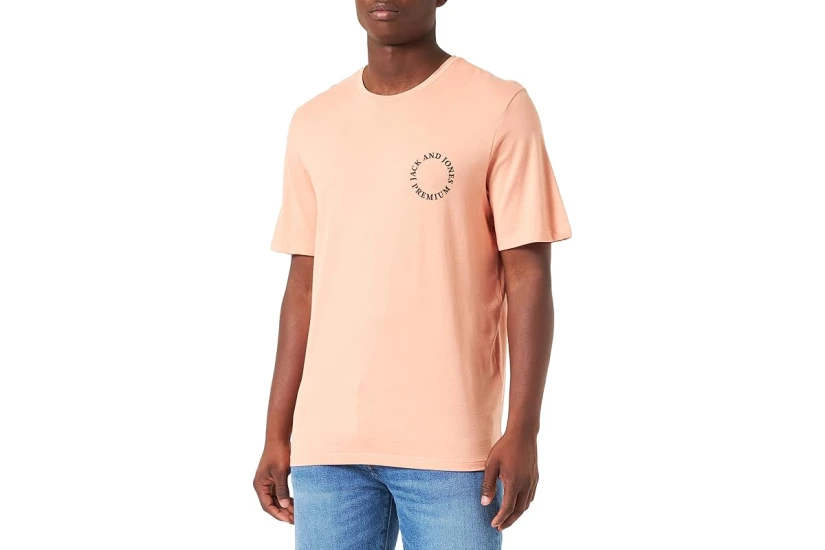 Jack And Jones Jprblacircle Ανδρικό Κοντομάνικο T-Shirt Σομόν