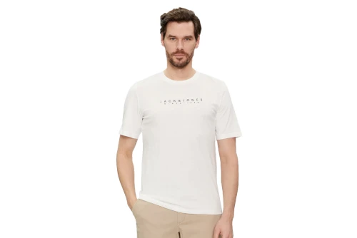 Jack And Jones Jjsetra Tee Ss Crew Neck T-Shirt Ανδρικό (12247985 CLOUD DANCER)