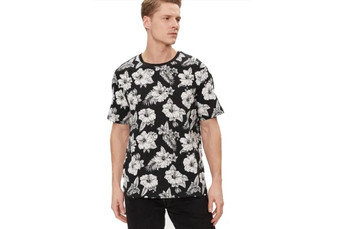 Jack And Jones Jjguru Aop T-Shirt Ανδρικό (12249188 BLACK)