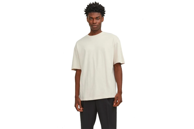 Jack & Jones Jjebradley Ανδρικό Κοντομάνικο T-Shirt Εκρού