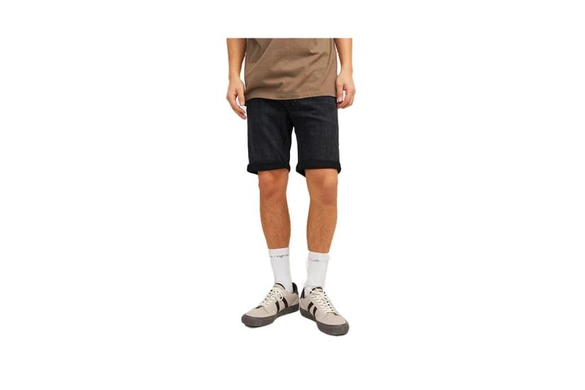 Jack And Jones Jjirick Ανδρική Τζιν Βερμούδα Μαύρη