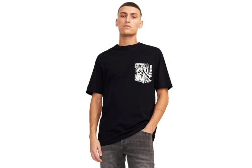 Jack And Jones Jorlafayette Pocket Ss Crew T-Shirt Ανδρικό (12250435 BLACK)