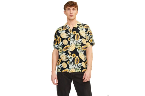 Jack And Jones Jorluke Tampa Πουκάμισο Κοντομάνικο Ανδρικό (12250537 BLACK)
