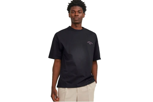 Jack And Jones Jorsantorini Graphic Ss Crew Neck Sn T-Shirt Ανδρικό (12252644 BLACK)