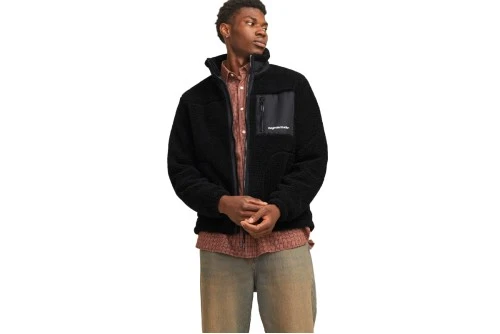 Jack And Jones Jorvesterbro Μπουφάν Sherpa Ανδρικό (12260450 BLACK)