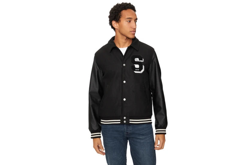 Jack & Jones Ανδρικό Bomber Μπουφάν Μαύρο