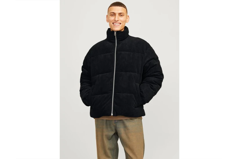 Jack And Jones Jorbronx Ανδρικό Κοτλέ Puffer Μπουφάν Μαύρο