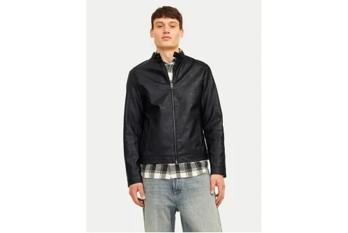 Jack And Jones Jjedylan Clean Pu Μπουφάν Δερματίνη Ανδρικό (12261195 BLACK)
