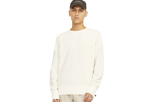 Jack And Jones Jcomason Knit Crew Neck Μπλούζα Πλεκτή Ανδρική (12264525 CLOUD DANCER-CYCLO)