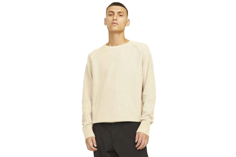 Jack And Jones Ανδρική Μακρυμάνικη Πλεκτή Μπλούζα Μπεζ