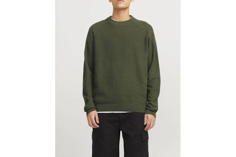 Jack & Jones Ανδρική Μακρυμάνικη Πλεκτή Μπλούζα Πράσινη