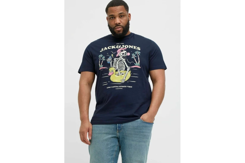 Jack And Jones Ανδρικό Κοντομάνικο T-Shirt Μπλε Σκούρο