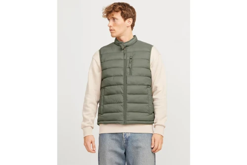 Jack And Jones Jjmac Light Bodywarmer Μπουφάν Αμάνικο Ανδρικό (12268820 AGAVE GREEN-ICEBERG)