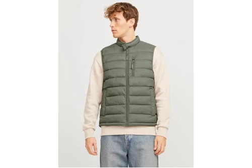 Jack And Jones Jjmac Light Bodywarmer Μπουφάν Αμάνικο Ανδρικό (12268820 AGAVE GREEN-ICEBERG)