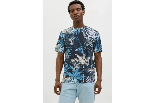 Jack And Jones Jjhawaii Aop T-Shirt Ανδρικό (12269312 SKY CAPTAIN)
