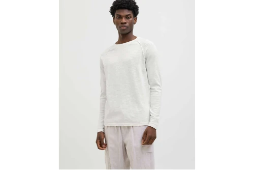 Jack And Jones Jjebreeze Knit Crew Neck Sn Μπλούζα Με Λαιμόκοψη Ανδρική (12269654 CLOUD DANCER)