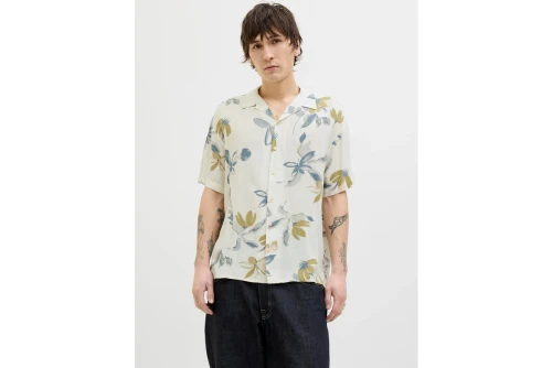 Jack And Jones Jorluke Varenna Πουκάμισο Κοντομάνικο Ανδρικό (12271111 CLOUD DANCER)
