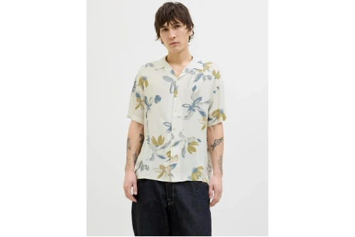 Jack And Jones Jorluke Varenna Πουκάμισο Κοντομάνικο Ανδρικό (12271111 CLOUD DANCER)
