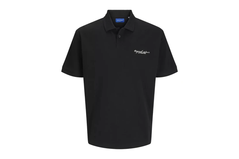 Jack And Jones Jorboston Ανδρική Κοντομάνικη Μπλούζα Polo Μαύρη