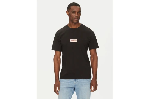 Jack And Jones Jorsplit Fakestitch Branding  Ss C Ln T-Shirt  Ανδρικό (12273182 BLACK)