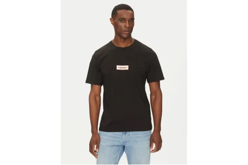 Jack And Jones Jorsplit Fakestitch Branding  Ss C Ln T-Shirt  Ανδρικό (12273182 BLACK)