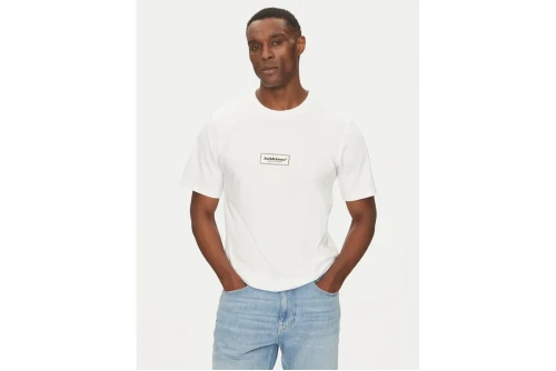 Jack And Jones Jorsplit Fakestitch Branding Ss C Ln T-Shirt Ανδρικό (12273182 BRIGHT WHITE)