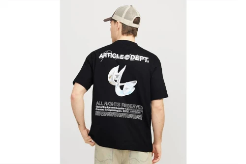 Jack And Jones Jcodynamic Dust Ss Crew Neck Ln T-Shirt Ανδρικό (12273867 BLACK)