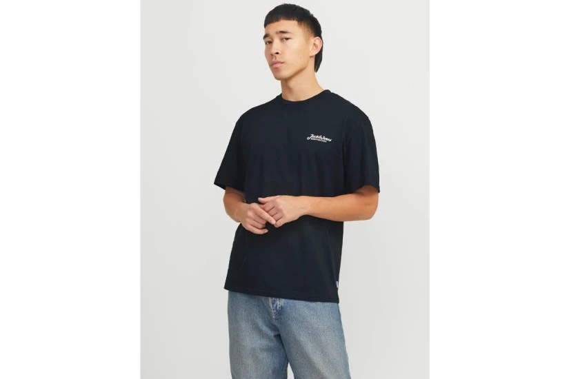 Jack & Jones Jjbeau Ανδρικό Κοντομάνικο T-Shirt Μπλε Σκούρο