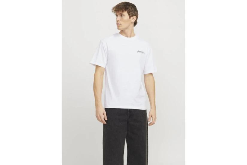 Jack & Jones Jjbeau Ανδρικό Κοντομάνικο T-Shirt Λευκό
