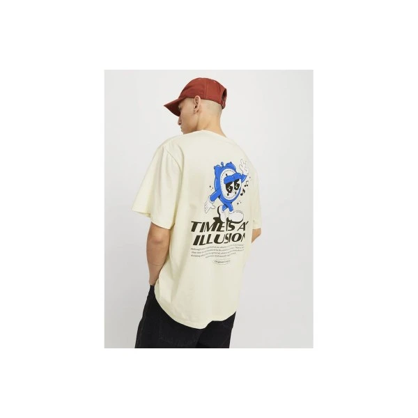 Jack And Jones Jorbigwig T-Shirt Ανδρικό (12275396 ANTIQUE WHITE)