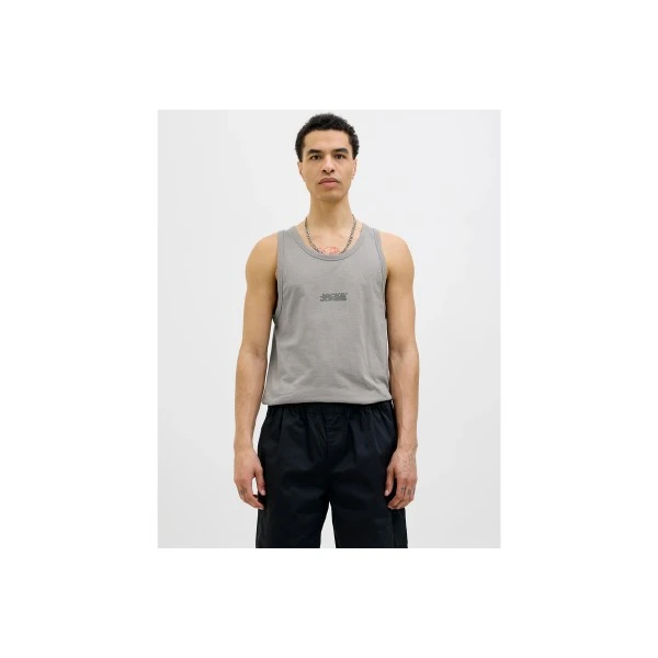 Jack And Jones Jcosago Small Logo Μπλούζα Αμάνικη Ανδρική (12276727 GRAY FLANNEL)