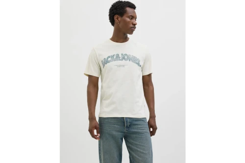 Jack And Jones Joralmeria Bold Branding T-Shirt Ανδρικό (12276962 ANTIQUE WHITE)