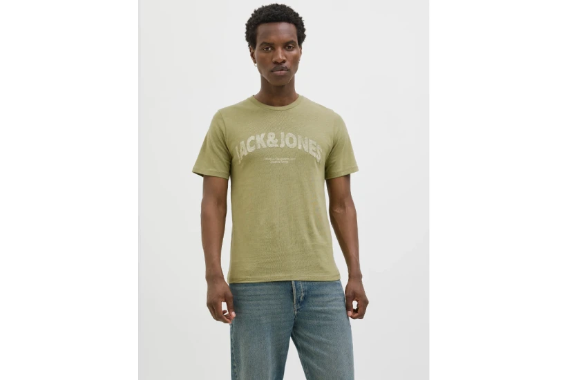 Jack And Jones Ανδρικό Κοντομάνικο T-Shirt Χακί