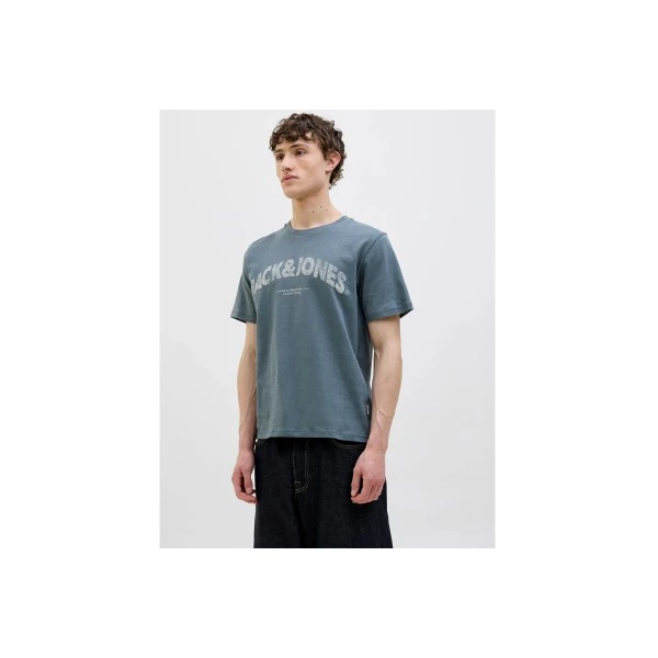 Jack And Jones Joralmeria Bold Branding T-Shirt Ανδρικό (12276962 STORMY WEATHER)
