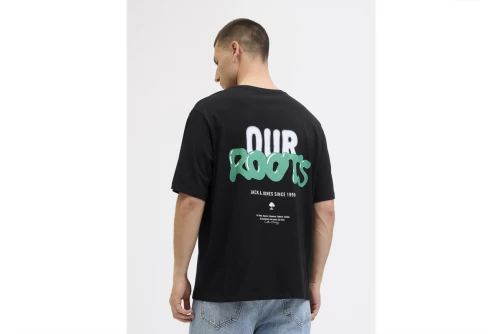 Jack And Jones Jjwobly T-Shirt Ανδρικό (12278541 BLACK)