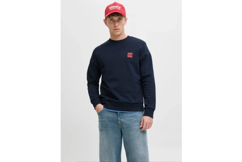 Jack And Jones Jjbrandy Logo Μπλούζα Με Λαιμόκοψη Ανδρική (12279256 SKY CAPTAIN)
