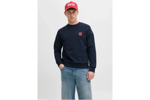 Jack And Jones Jjbrandy Logo Μπλούζα Με Λαιμόκοψη Ανδρική (12279256 SKY CAPTAIN)
