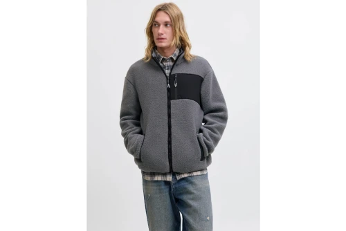Jack And Jones Jjthatcher Ζακέτα Fleece Ανδρική (12279290 CASTLEROCK)