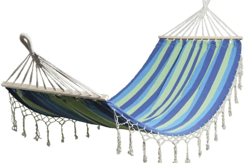 Escape Camping Αιώρα Με Ξύλο Μονή Μπλε Γαλάζιο Πράσινο (12311)
