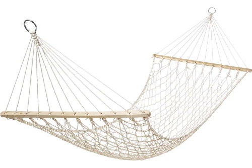 Escape Camping Αιώρα Δικτυωτή Βαμβακερή Μονή Με Ξύλο 200X80Cm (12333)