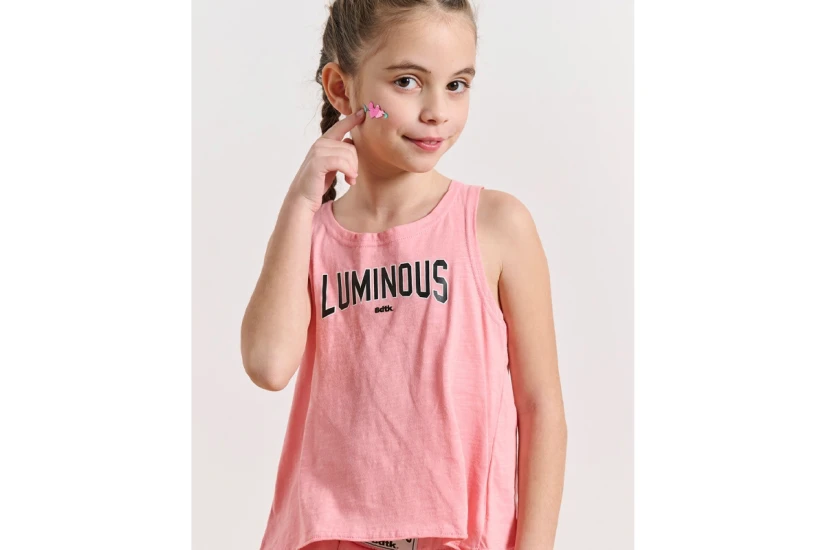 Body Talk LUMINOUS Παιδική Αμάνικη Μπλούζα Ροζ