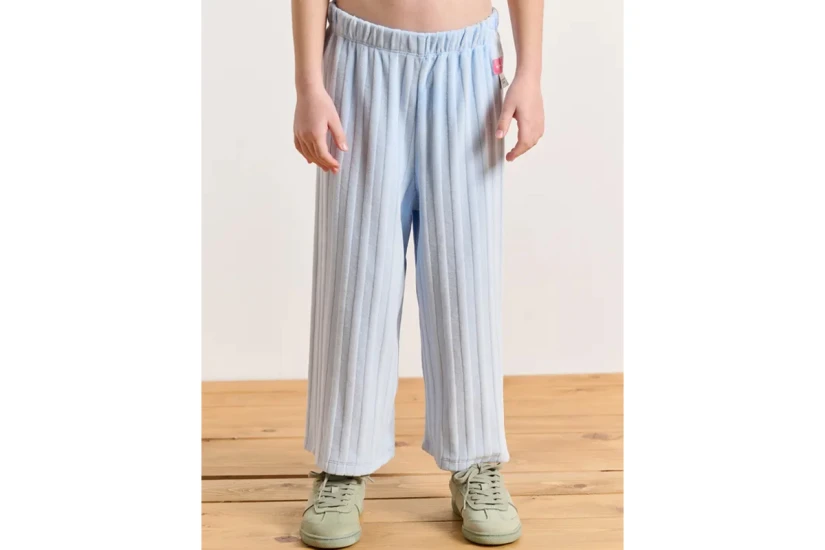 Body Talk Terry Stripes Mini Me Παιδικό Ψηλόμεσο Παντελόνι Κάπρι Γαλάζιο