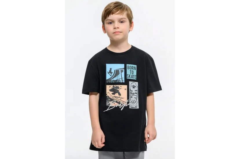 Body Talk Born To Skate Παιδικό Κοντομάνικο T-Shirt Μαύρο