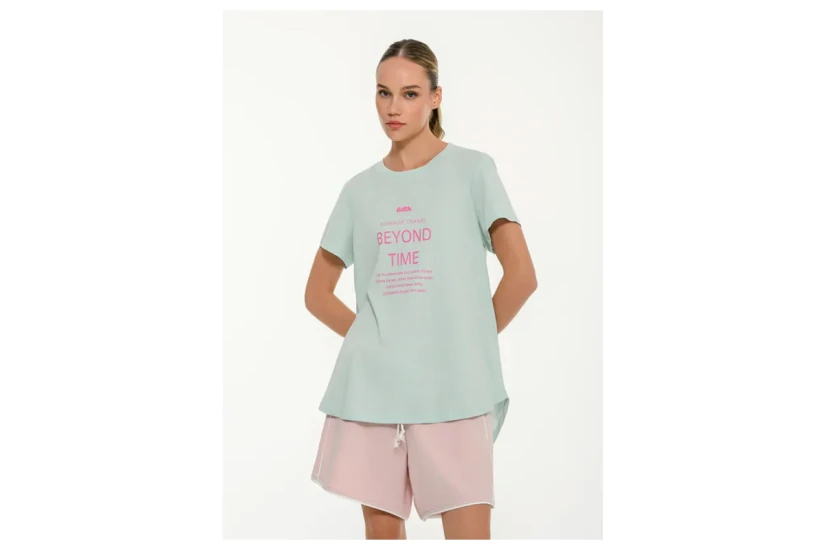 Body Talk Beyond Time Γυναικείο Κοντομάνικο T-Shirt Μέντα