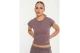 Body Talk Modal Blend Γυναικείο Κοντομάνικο Crop Top Σάπιο Μήλο