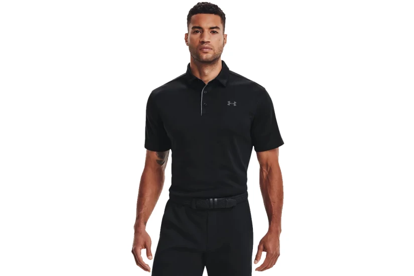 Under Armour Tech Ανδρικό Κοντομάνικο Polo T-Shirt Μαύρο