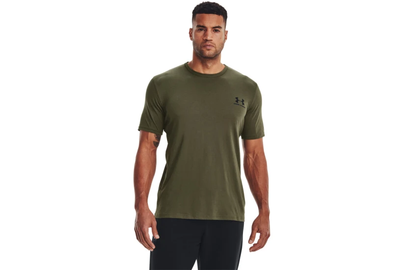 Under Armour Left Chest Logo Ανδρικό Κοντομάνικο T-Shirt Χακί