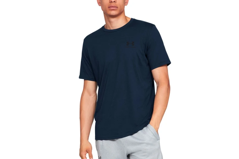 Under Armour Left Chest Logo Ανδρικό Κοντομάνικο T-Shirt Μπλε Σκούρο