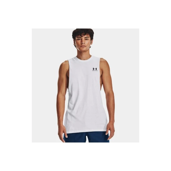 Under Armour Left Chest Cut-Off Μπλούζα Αμάνικη Ανδρική (1329286 100)