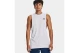 Under Armour Left Chest Cut - Off Ανδρική Αμάνικη Μπλούζα Λευκή